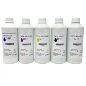 Tinta para DTF, preto, branco, amarelo, cian, magenta