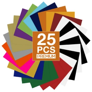 Pack 25 unidades folhas de vinil textil medida 30x25 cm para estampar tshirts