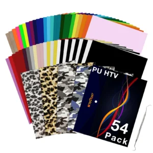 PACK 54pcs 30cm*25cm Vinil para estampar Tshirts Multi- Cores